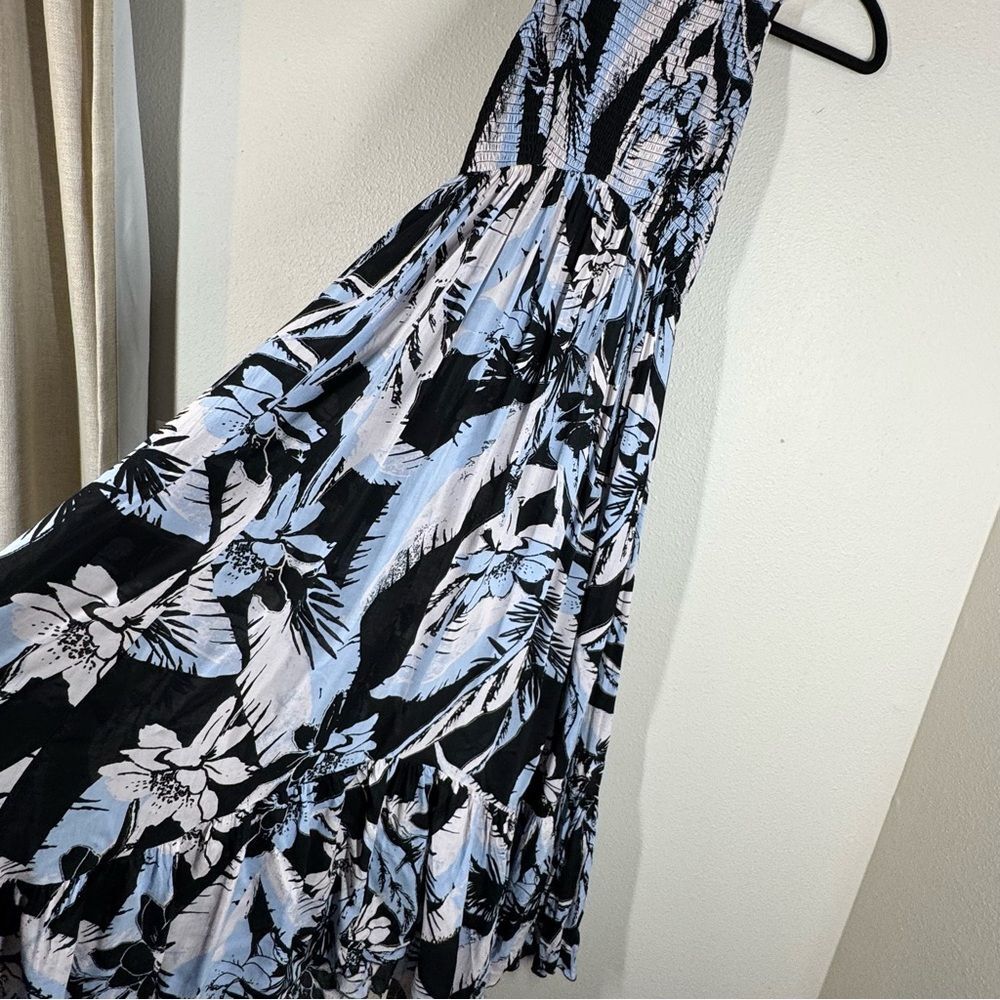 Intimately Free People Heat Wave Printed Maxi Slip Dress Leaf Print Size Medium - Picture 4 of 10